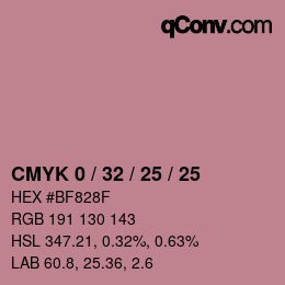 Color code: CMYK 0 / 32 / 25 / 25 | qconv.com