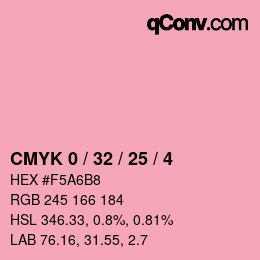 Color code: CMYK 0 / 32 / 25 / 4 | qconv.com