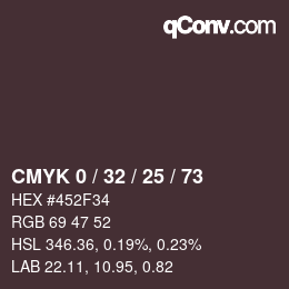 Color code: CMYK 0 / 32 / 25 / 73 | qconv.com