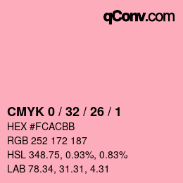 Color code: CMYK 0 / 32 / 26 / 1 | qconv.com