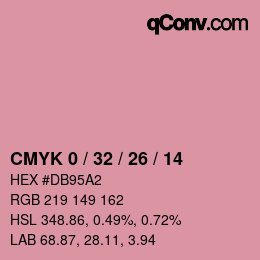 カラーコード: CMYK 0 / 32 / 26 / 14 | qconv.com