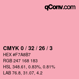 Color code: CMYK 0 / 32 / 26 / 3 | qconv.com