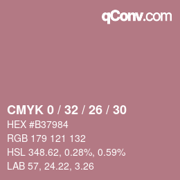 颜色代码: CMYK 0 / 32 / 26 / 30 | qconv.com