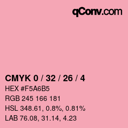 Color code: CMYK 0 / 32 / 26 / 4 | qconv.com