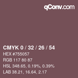 Color code: CMYK 0 / 32 / 26 / 54 | qconv.com