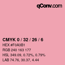 カラーコード: CMYK 0 / 32 / 26 / 6 | qconv.com