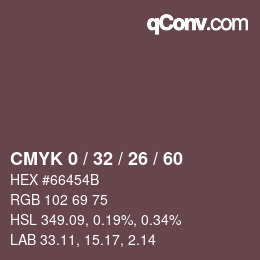 カラーコード: CMYK 0 / 32 / 26 / 60 | qconv.com
