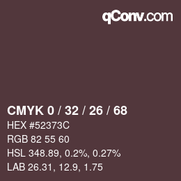 Color code: CMYK 0 / 32 / 26 / 68 | qconv.com
