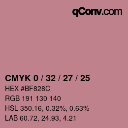 Color code: CMYK 0 / 32 / 27 / 25 | qconv.com