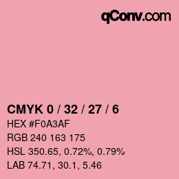 Color code: CMYK 0 / 32 / 27 / 6 | qconv.com