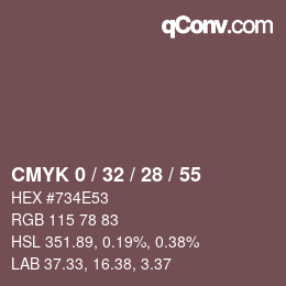 Color code: CMYK 0 / 32 / 28 / 55 | qconv.com