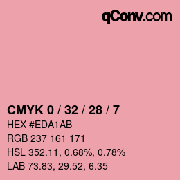 Color code: CMYK 0 / 32 / 28 / 7 | qconv.com