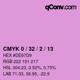 Color code: CMYK 0 / 32 / 2 / 13 | qconv.com