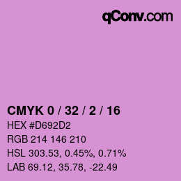 カラーコード: CMYK 0 / 32 / 2 / 16 | qconv.com