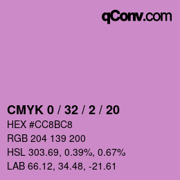 Color code: CMYK 0 / 32 / 2 / 20 | qconv.com