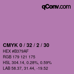 カラーコード: CMYK 0 / 32 / 2 / 30 | qconv.com