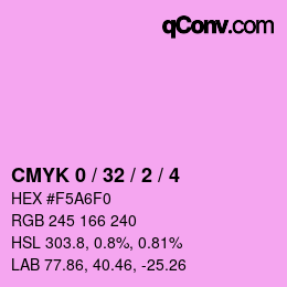 カラーコード: CMYK 0 / 32 / 2 / 4 | qconv.com