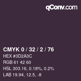 Color code: CMYK 0 / 32 / 2 / 76 | qconv.com