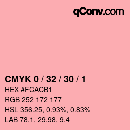Color code: CMYK 0 / 32 / 30 / 1 | qconv.com