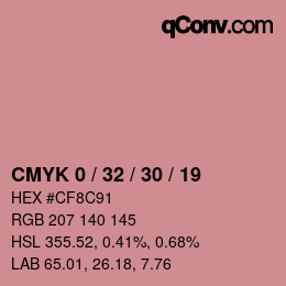 Color code: CMYK 0 / 32 / 30 / 19 | qconv.com