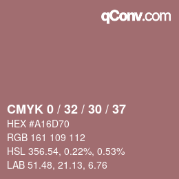 Color code: CMYK 0 / 32 / 30 / 37 | qconv.com