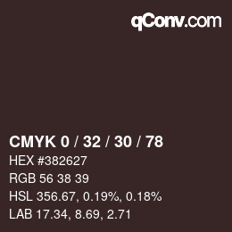 Color code: CMYK 0 / 32 / 30 / 78 | qconv.com