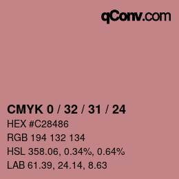 Color code: CMYK 0 / 32 / 31 / 24 | qconv.com