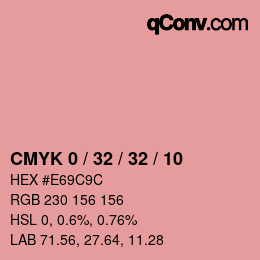 カラーコード: CMYK 0 / 32 / 32 / 10 | qconv.com
