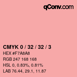 Color code: CMYK 0 / 32 / 32 / 3 | qconv.com