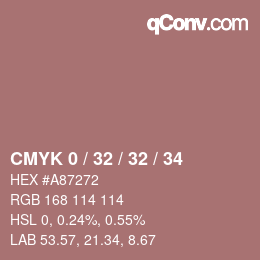 Color code: CMYK 0 / 32 / 32 / 34 | qconv.com