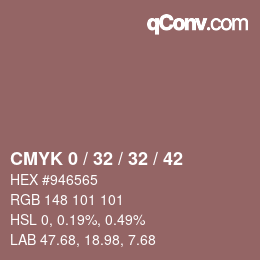 カラーコード: CMYK 0 / 32 / 32 / 42 | qconv.com