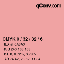 カラーコード: CMYK 0 / 32 / 32 / 6 | qconv.com