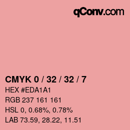 カラーコード: CMYK 0 / 32 / 32 / 7 | qconv.com