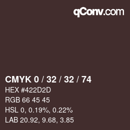 Color code: CMYK 0 / 32 / 32 / 74 | qconv.com