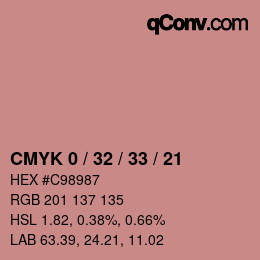 Color code: CMYK 0 / 32 / 33 / 21 | qconv.com