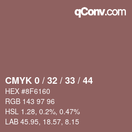 Color code: CMYK 0 / 32 / 33 / 44 | qconv.com