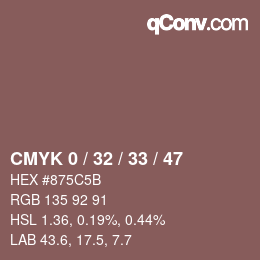 Color code: CMYK 0 / 32 / 33 / 47 | qconv.com