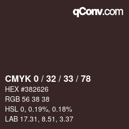 Color code: CMYK 0 / 32 / 33 / 78 | qconv.com