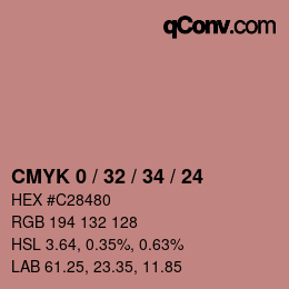 Color code: CMYK 0 / 32 / 34 / 24 | qconv.com