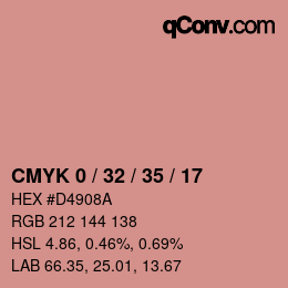 Code couleur: CMYK 0 / 32 / 35 / 17 | qconv.com