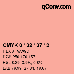 Color code: CMYK 0 / 32 / 37 / 2 | qconv.com