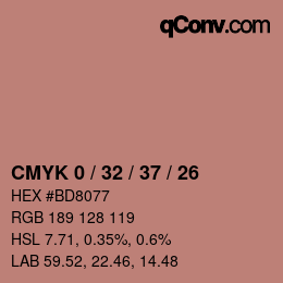 Color code: CMYK 0 / 32 / 37 / 26 | qconv.com