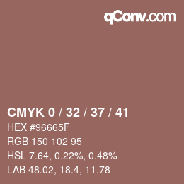 カラーコード: CMYK 0 / 32 / 37 / 41 | qconv.com