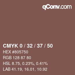 颜色代码: CMYK 0 / 32 / 37 / 50 | qconv.com
