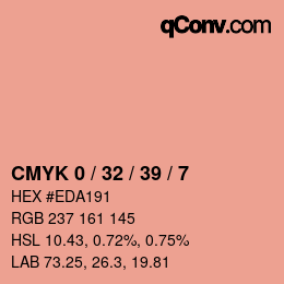 カラーコード: CMYK 0 / 32 / 39 / 7 | qconv.com
