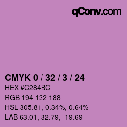 カラーコード: CMYK 0 / 32 / 3 / 24 | qconv.com