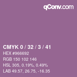 Color code: CMYK 0 / 32 / 3 / 41 | qconv.com