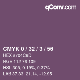 カラーコード: CMYK 0 / 32 / 3 / 56 | qconv.com