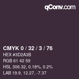 Color code: CMYK 0 / 32 / 3 / 76 | qconv.com