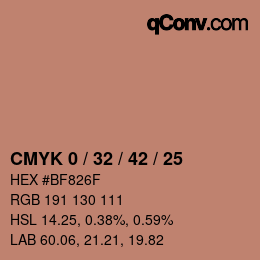 Color code: CMYK 0 / 32 / 42 / 25 | qconv.com